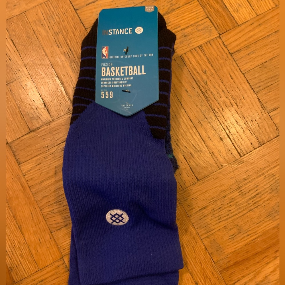 Stance Fusion Blue and Black Basketball Socks